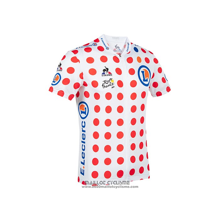 2021 Maillot Cyclisme Tour de France Rouge Blanc Manches Courtes et Cuissard